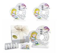 Generico Mi Piace 3 Bomboniere Calendario Perpetuo (Set 3 Pezzi) - Calendario Infinito con Ruote Girevoli 12x12 cm - bomboniera Completa (Alice)