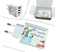 Generico Mi Piace Bomboniera Caricabatterie Piccolo Principe, Bomboniera Originale ed Utile con Scatola Regalo Inclusa - Idea Unica per Matrimonio, Comunione, Cresima e Battesimo