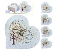 Generico Mi Piace Set 5 Orologi “Albero della Vita” - Bomboniere Complete con Frase, Scatola e Confetti Inclusi