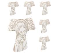 Generico Mi Piace Set 6 Bomboniere Tau maternità con 6 Scatole Omaggio (6 Tau maternità). Croci Bomboniere