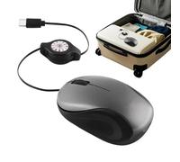 Generico mice da viaggio - mice a filo retrattile per laptop | Accessori per ufficio per laptop, caffè, biblioteca, hotel, sala conferenze, aereo, ufficio, casa, affari