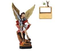 Generico Michael sconfiggere la Statua di Satana | Statua Colorata di San Arcangelo,Il San Arcangelo ha sconfitto Il Drago, la Scultura 'Angelo a Battaglia per la Chiesa