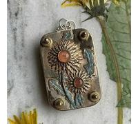 Generico Micro Flower Press,Mini Metal Flower Press,Handmade Pressed Plant Preservation Locket,DIY Pressed Flowers Plant Preservation Kit for Plants Arts Crafts Lovers