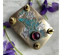 Generico Micro Flower Press,Mini Metal Flower Press,Handmade Pressed Plant Preservation Locket,DIY Pressed Flowers Plant Preservation Kit for Plants Arts Crafts Lovers