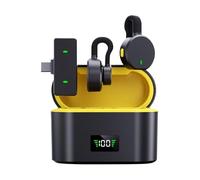 Generico Microfoni Senza Fili - Microfono Clip Senza Fili Per Registrazione - Con Cancellazione Rumore Audio Plug And Play Per Video Vlog Streaming Interviste