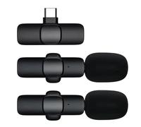 Generico Microfoni Wireless - Microfono Per Vlogging - Trasmettitore Vocale Indossabile Anti-Elettrostatico Per Il Blogging, I Giochi, I Social Media, La Videografia, E Le Riunioni Domestiche