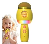 Generico Microfono cantante wireless, microfoni di karaoke - Microfono per bambini Wireless con fumetto di luci a LED,Forniture di canto portatili per casa e all'aperto