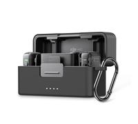 Generico Microfono Custodia protettiva in silicone Copertura completamente protetta Custodia per il trasporto del microfono per DJI Mic 2 Microfono wireless (Nero)