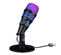 Generico Microfono Del Gioco - Microfono USB Resistente Alle Vibrazioni | Da Gioco Regolabile | Streaming, Condensatore Con Muto Rapido | Per Le Cuffie USB Per La Registrazione Del Podc