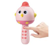 Generico Microfono Per Bambini,2 In 1 Forma Di Gallina Lettore Musicale Portatile,Microfono Senza Fili Ricaricabile Con Luce LED - Per Ragazzi Ragazze Feste Casa Riunioni Familiari Natale Compleanno