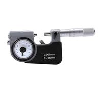 Generico Micrometro Indicatore, Micrometro con Diametro di Precisione di 0,001 Mm, Intervallo di Misura 0-25/25-50/50-75/75-100 Mm, con Arresto A Cricchetto, Strumenti di Misura A Nonio(0-25mm)