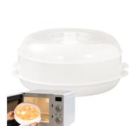 Genérico Microwave Steamer - Rettangle Microwave Container with Lid | Multifunctional Stackable Pot with Lid, Reusable Food Container for Meal Lunch Vegetables Cooking Reheating Kitchen