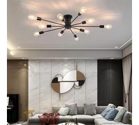 Generico Mid Century - Plafoniere, American Retro 10 luci semi incassate, lampada a sospensione for soggiorno, sala da pranzo, camera letto,Lampadario