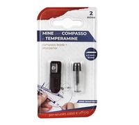 Generico Mine per Compasso Ø 2 mm x 18 mm Compasso Ricariche Set da 2 Pezzi con Temperamine Mine Di Ricambio Per Compassi Ideali per Scuola Ufficio Compatibili con la Maggior Parte dei Compassi