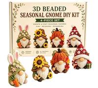 Generico Mini 3D Gnome Beading Craft Kit,Beginners 3D Beaded Animal DIY Kit,Cute Gnome Beading - for Adults Teens Home Office School Classroom Desktop Shelf Entryway