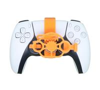 Generico Mini 3D printing Steering Wheel for PS5 and PS5 slim Game Controller Auxiliary Racing Steering Wheel Replacement Accessories (Tempered)