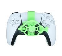 Generico Mini 3D printing Steering Wheel for PS5 and PS5 slim Game Controller Auxiliary Racing Steering Wheel Replacement Accessories (Green)