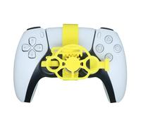 Generico Mini 3D printing Steering Wheel for PS5 and PS5 slim Game Controller Auxiliary Racing Steering Wheel Replacement Accessories (Yellow)