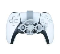 Generico Mini 3D printing Steering Wheel for PS5 and PS5 slim Game Controller Auxiliary Racing Steering Wheel Replacement Accessories (Silver)
