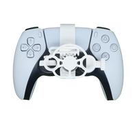 Generico Mini 3D printing Steering Wheel for PS5 and PS5 slim Game Controller Auxiliary Racing Steering Wheel Replacement Accessories (White)