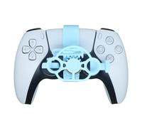 Generico Mini 3D printing Steering Wheel for PS5 and PS5 slim Game Controller Auxiliary Racing Steering Wheel Replacement Accessories (Blue)