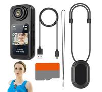 Generico Mini Action Camera- 2K Thumb Sized Magnetic Camcorder, 180 Degree Rotating Lens | Audio Video Recording Device Hands Free POV Camera For Travel Vlogging Cycling Pet Walking Family