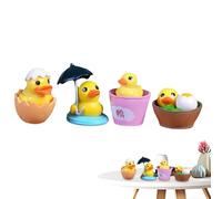 Generico Mini Anatre,Adorabili Favori per Feste in PVC - Figurine Piccole di Paperelle per Casa delle Bambole - per Vacanza Giardino Cortile Portico Abitazione Tavolo Balcone Patio Prato