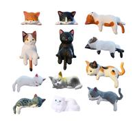 Generico Mini Animals Statue - Compact Resin Cat Ornaments,Dashboard Figures For Car | For RV Truck Sedan Pickup Bedroom Living Room Bedroom Living Room Computer Desk