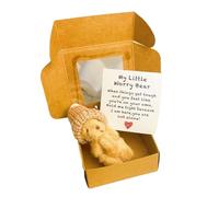 Generico Mini Bears, Stuffed Animal Present, Handmade Plush, Pocket-Sized Toy, Inspirational Card Included, Comforting Companion, Baby Shower Valentine Christmas, 2.76x2.76 Inches
