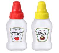Generico Mini Bottiglia per Salsa - 25ml Bottiglie da Spremere Portatili - per Ketchup, Condimenti per Insalate, Senape, Maionese, Salsa di Soia e Altro Ancora,Adatto per Campeggio, Picnic, Pranzo