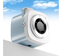 Generico Mini Camera Shaped Portable Fan with Lanyard, Portable Mini Handheld & Neck Fan, Cute Compact Handheld Fans with 199-Speed Turbo Cooling for Outdoor, Office, Desk Use (Blue)