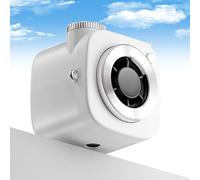 Generico Mini Camera Shaped Portable Fan with Lanyard, Portable Mini Handheld & Neck Fan, Cute Compact Handheld Fans with 199-Speed Turbo Cooling for Outdoor, Office, Desk Use (White)