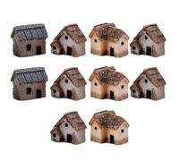 Generico Mini Casa in Resina 2x2x1.5cm per Micro Paesaggio, Decorazione Miniature Presepe e Casetta Miniatura, Accessorio per Giardino Fatato e Oggetti Decorativi Casa Stile Casuale