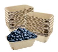 Generico Mini Cestini per Frutti di Bosco | 50 Pezzi da 1 Pinta Contenitore per Frutta | Cestino per Frutti in Cucina | per Cucina Festa Casa Piano Dispensa Frigorifero Fragola Lampone Mirtillo