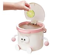 Generico Mini cestino per scrivania | Bidoncino Decorativo con Manico | Cestino per Piano,Per camera da, ufficio, bagno, comodino, pulizia e trucco