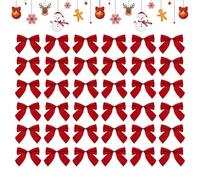 Generico Mini Christmas Decor - Stylish Christmas Bows | Wreath Decorations with Small Size, Holiday Ornaments with Wire Tie, Holiday Decoration, Seasonal Décor for Wrapping, Garlands