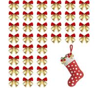 Generico Mini Christmas Decor - Stylish Christmas Bows | Wreath Decorations with Small Size, Holiday Ornaments with Wire Tie, Holiday Decoration, Seasonal Décor for Wrapping, Garlands