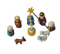 Generico Mini Christmas Nativity Set In A Tin Box - Metal 9.5x6x2cm | Portable Mini 3D Holy Figurines Religious Ornament | Holy Family Christmas Figurines In Tin Box For Holiday Decoration And Gift