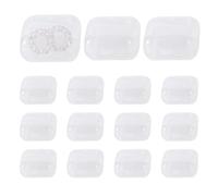Generico Mini Clear Box - 15 Pieces 3.5x3.5x2cm Tiny Transparent Portable Container Cases | Clear Square Cube | For Jewelry Candy Earplugs Desk Table House Bedroom Indoor Bag