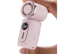 Generico Mini Clip On Cooling Fan, Mini Portable Handheld Clip Fan - 3-In-1 Rechargeable 3000mah Battery, 5 Speeds, 180° Adjustable Airf For Travel Outdoor Activities Office Personal Use (Pink)