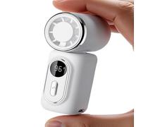 Generico Mini Clip On Cooling Fan, Mini Portable Handheld Clip Fan - 3-In-1 Rechargeable 3000mah Battery, 5 Speeds, 180° Adjustable Airf For Travel Outdoor Activities Office Personal Use (White)