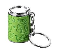Generico Mini Coin Holder Keychain - 2-in-1 Portable Coin Box With Spring Design | Pocket Jar Security Organizer | Loose Change Purse For Keychain Travel Commuting Shopping, Zinc Alloy Compact Case