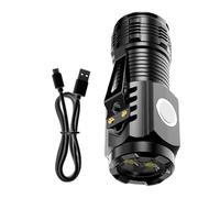 Generico Mini Compact Flashlight - Rechargeable LED Light, Compact Pocket Torch, Aluminum Body with Magnetic Base Feature, Portable Lighting Tool with Clip Design, Illumination for Hiking Work Travel