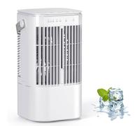 Generico Mini condizionatore portatile, umidificatore evaporativo da scrivania con umidificatore evaporativo, 3 velocità del vento, 7 luci notturne, serbatoio dell'acqua da 900 ml, for stanza