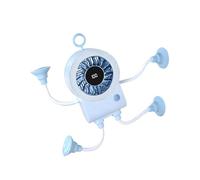 Generico Mini Cooling Fan - Portable Hands-Free Device for Travel | Digital Display with Suction Cup, 5 Modes and 100 Speeds, Compact Air Circulation Tool, Quiet Breeze Accessory