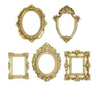 Genérico Mini cornici, 5 pezzi, resina per artigianato con foto piccole, mini cornice | per parete casa galleria museo hotel decorazione gioielli