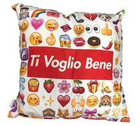 Generico Mini Cuscino Smile Ti Amo Ti Voglio Bene Super Love con Ventosino 13 cm PS 21346-Ti Voglio Bene