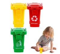 Generico Mini Desktop Trash Can | Toy Garbage Bin With Wheels | Pen Holder
