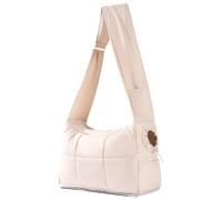 Generico Mini Dog Purse Carrier, Artificial Plush/Canvas Cute Animals Bags, Trained Pets Handbag Outdoor Woman, Pet Shoulder Bag (khaki)