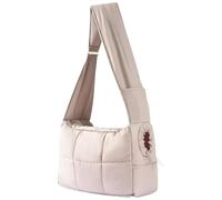 Generico Mini Dog Purse Carrier, Artificial Plush/Canvas Cute Animals Bags, Trained Pets Handbag Outdoor Woman, Pet Shoulder Bag (grey)